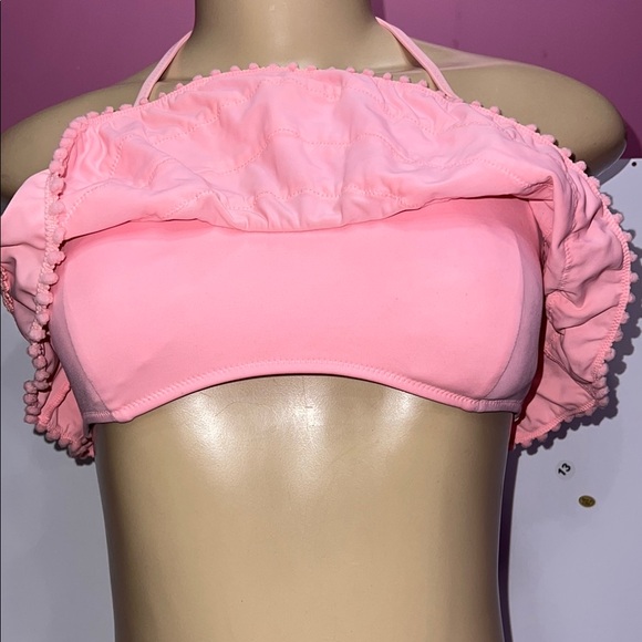 victoria secret  Ruffled Bikini Top with Patterned‎ Bottom zs M - Picture 4 of 16